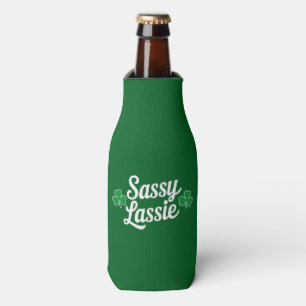 St Patricks Day Sassy Lassie Funny Irish  Bottle Cooler