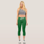 St Patricks Day Sassy Lassie Funny Irish  Capri Leggings<br><div class="desc">St Patricks Day Sassy Lassie Funny Irish</div>