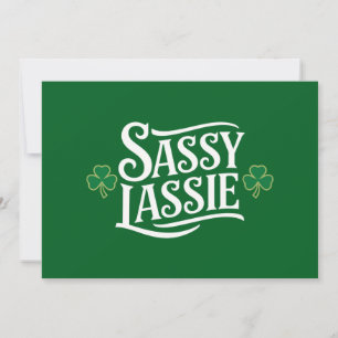 St Patricks Day Sassy Lassie Funny Irish Girl Invitation