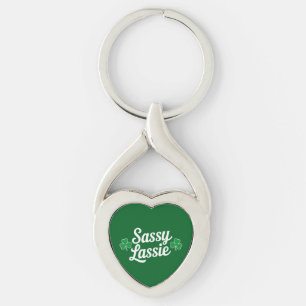 St Patricks Day Sassy Lassie Funny Irish Key Ring