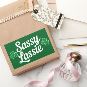 St Patricks Day Sassy Lassie Funny Irish  Rectangular Sticker