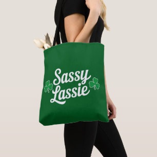 St Patricks Day Sassy Lassie Funny Irish Tote Bag