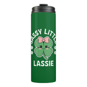 St Patricks Day Sassy Little Lassie Kids Girl Thermal Tumbler
