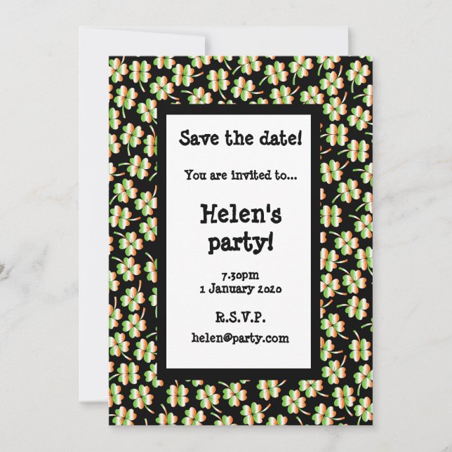 St Patrick's Day  Save The Date (Front)