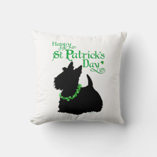 St Patrick's Day Scottish Terrier Cushion