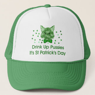 St Patrick's Day Scrapper Cat Trucker Hat