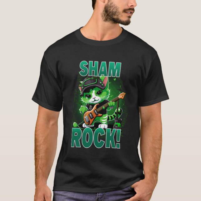 St Patricks Day  Sham Rock Cats St Paddys Rocker C T-Shirt (Front)