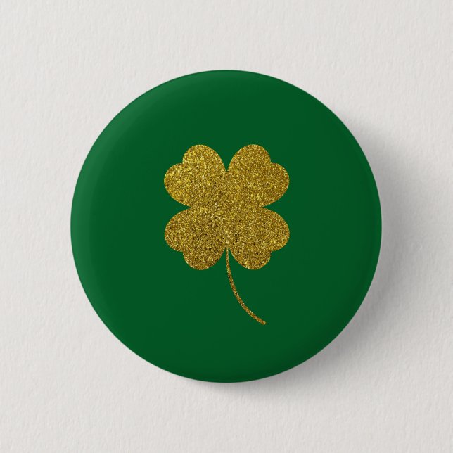 St. Patrick's Day Shamrock 6 Cm Round Badge (Front)