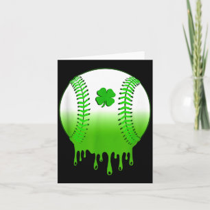 St patricks day shamrock baseball irish boys kids card