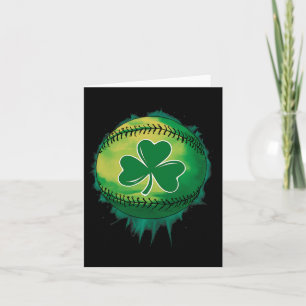 St Patricks Day Shamrock Baseball Saint Paddy's Ki Card