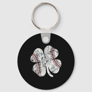 St. Patricks Day Shamrock Baseball Saint Paddys Ki Key Ring