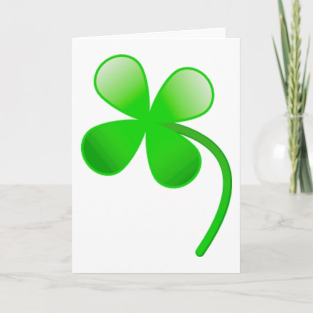 St. Patrick's Day Shamrock Card (Front)