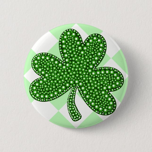 St Patricks Day Shamrock Classic 6 Cm Round Badge (Front)