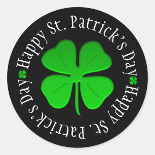 St. Patrick's Day Shamrock Classic Round Sticker