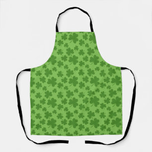 St Patrick's Day Shamrock Clover Pattern Apron