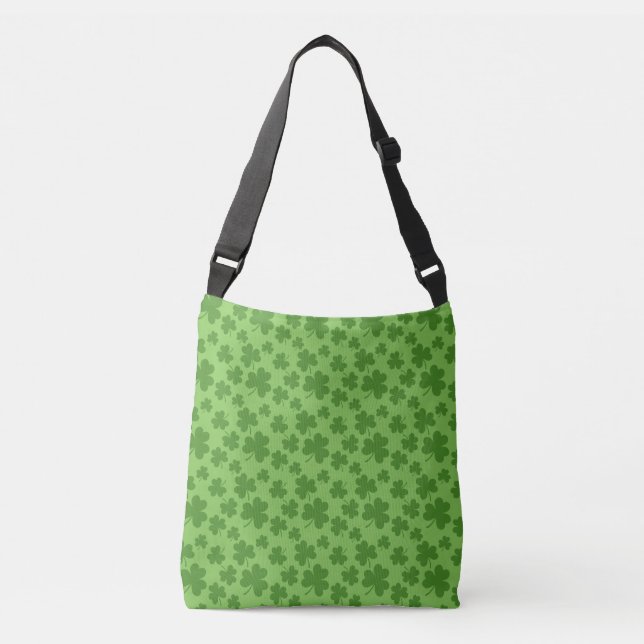 St Patrick's Day Shamrock Clover Pattern Crossbody Bag (Front)