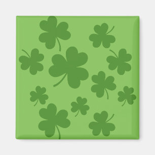 St Patrick's Day Shamrock Clover Pattern Magnet
