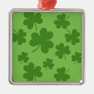 St Patrick's Day Shamrock Clover Pattern Metal Tree Decoration