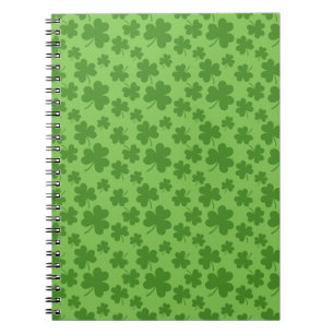 St Patrick's Day Shamrock Clover Pattern Notebook