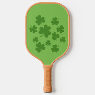 St Patrick's Day Shamrock Clover Pattern Pickleball Paddle