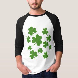 St Patrick's Day Shamrock Clover Pattern T-Shirt