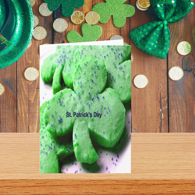 St. Patrick's Day Shamrock Cookies Card (St. Patrick's Day Shamrock Cookies Card)
