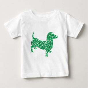 St Patricks Day Shamrock Doxie Baby T-Shirt