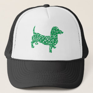 St Patricks Day Shamrock Doxie Trucker Hat