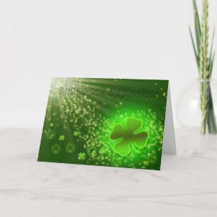 St. Patrick's Day - Shamrock Explosion - Fun Card