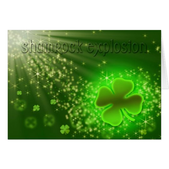 St. Patrick's Day - Shamrock Explosion - Fun Card