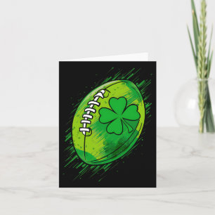St Patricks Day Shamrock Football Saint Paddy's Ki Card