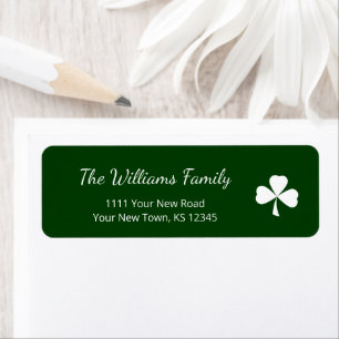 St. Patrick's Day Shamrock Green Return Address