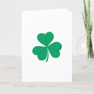 St. Patrick's Day Shamrock Green White Holiday Card