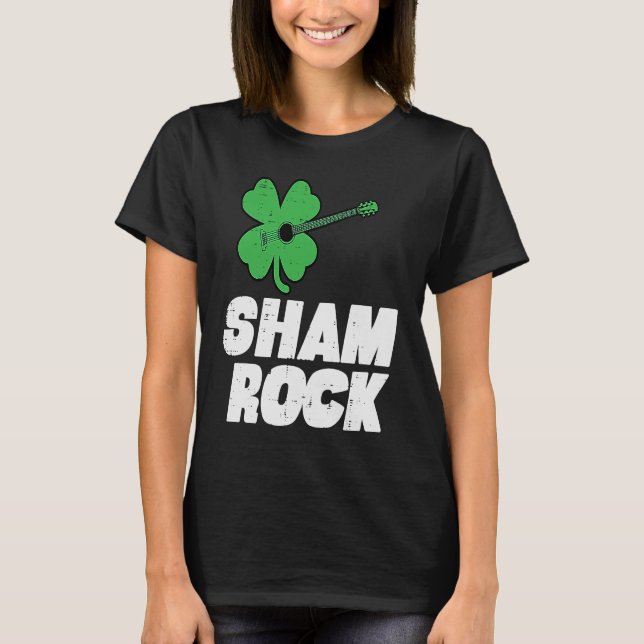 St Patricks Day Shamrock Guitar Saint Pattys Boys  T-Shirt (Front)
