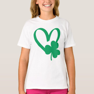 St Patrick's Day Shamrock Heart T-Shirt