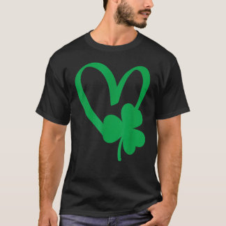 St Patrick's Day Shamrock Heart T-Shirt