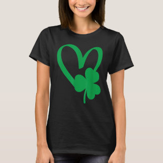 St Patrick's Day Shamrock Heart T-Shirt