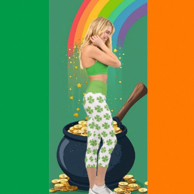 St. Patrick's Day Shamrock High Waisted Capris  (Creator Uploaded)