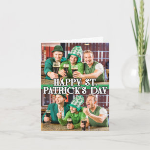 St Patrick's Day Shamrock Irish Celtic 2-photos Holiday Card
