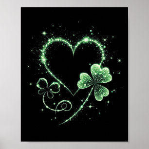 St Patricks Day Shamrock Irish Heart St Paddys For Poster