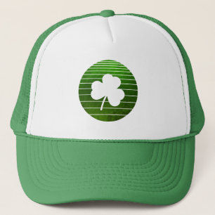ST PATRICK'S DAY SHAMROCK LEAF LUCKY GREEN  TRUCKER HAT