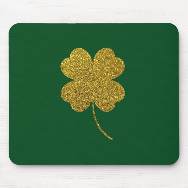 St. Patrick's Day Shamrock Mouse Mat (Front)