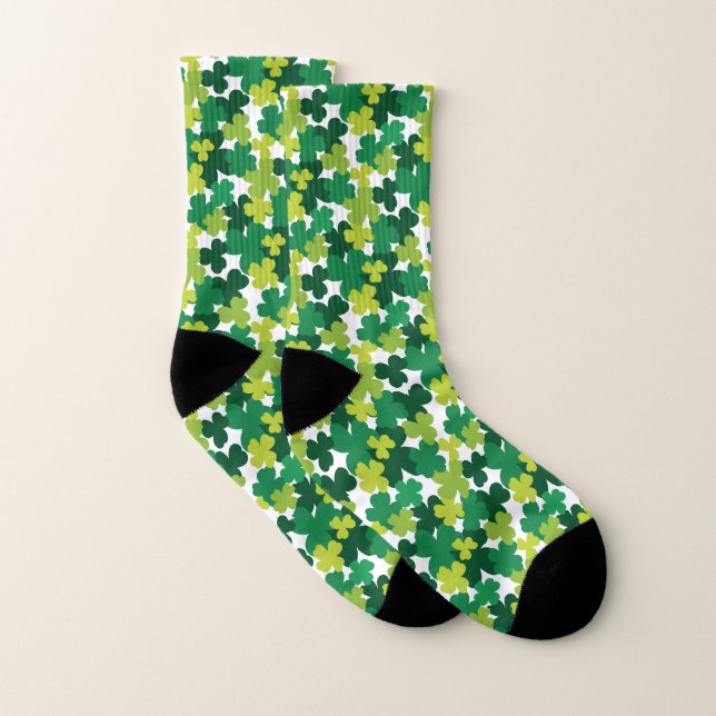 St. Patrick's Day Shamrock Pattern Socks (Pair)