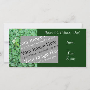 St. Patrick's Day Shamrock Photo Card Template