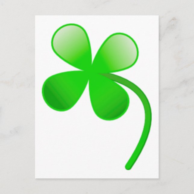 St. Patrick's Day Shamrock Postcard (Front)