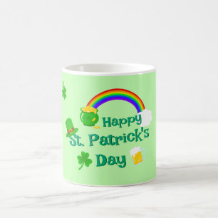 St. Patrick's Day Shamrock Pot of Gold Celtic Knot Coffee Mug