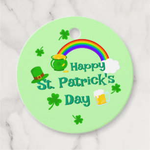 St. Patrick's Day Shamrock Pot of Gold Celtic Knot Favour Tags