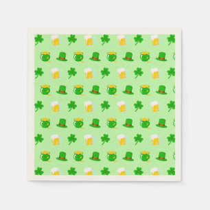 St. Patrick's Day Shamrock Pot of Gold Celtic Knot Napkin