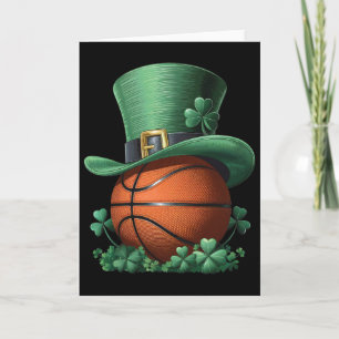 St Patricks Day Shamrock Sketll Leprechaun Men Boy Card