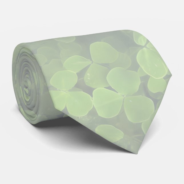 St. Patrick's Day Shamrock Tie (Rolled)
